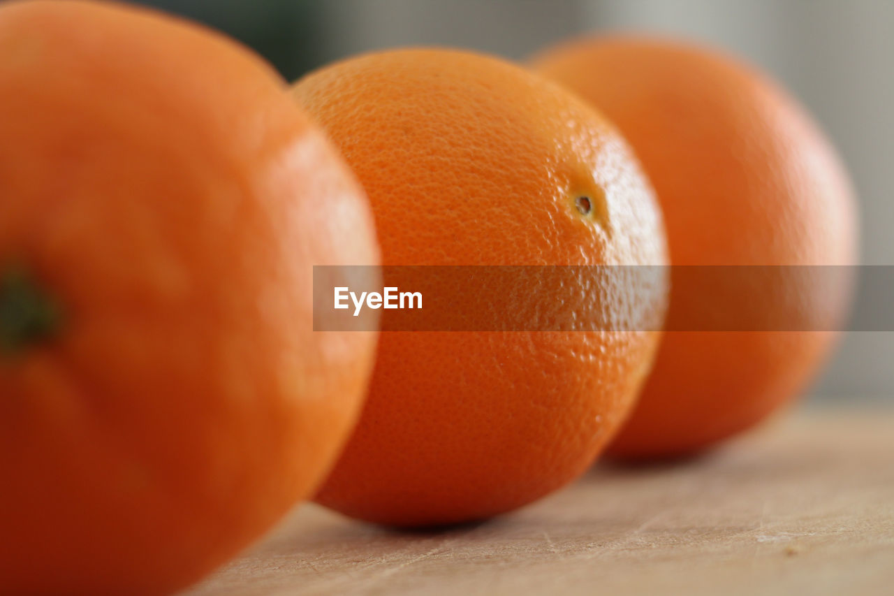 Close-up of orange on table