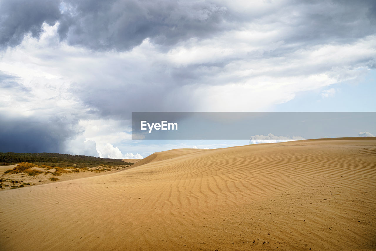 Scenic view of desert against sky