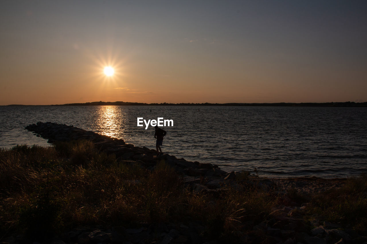 SCENIC VIEW OF SEA DURING SUNSET