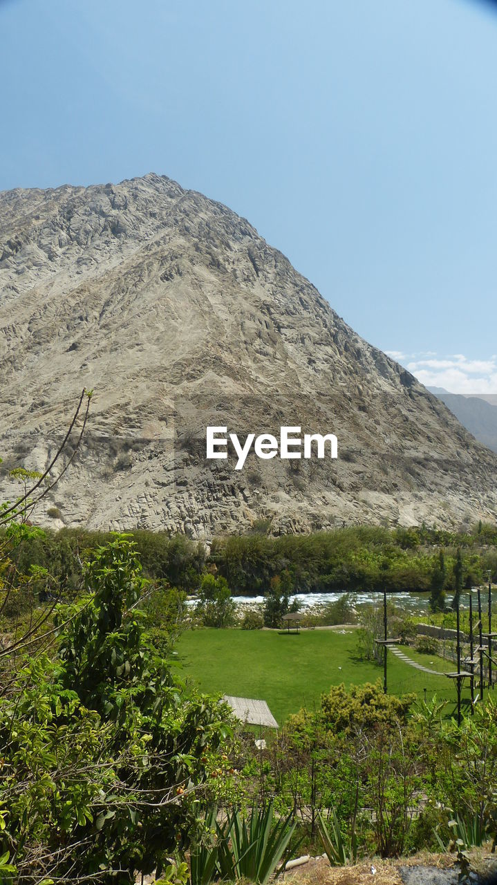 Scenic view of landscape against clear sky