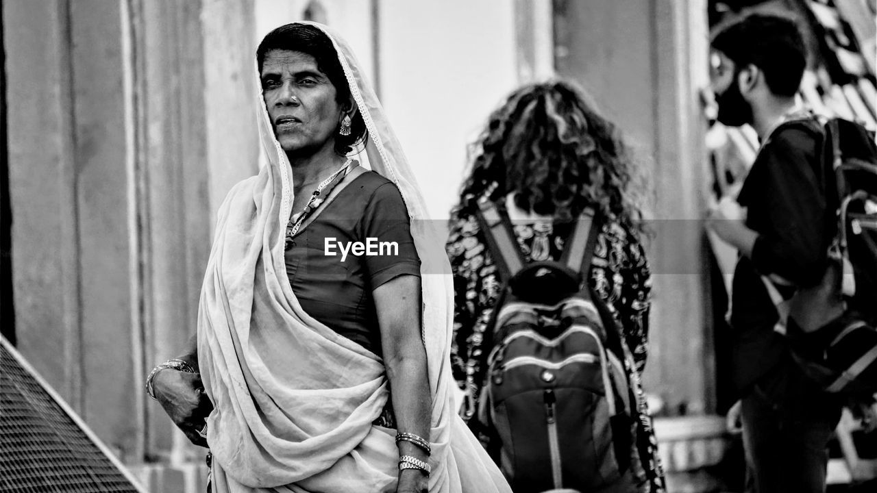 Portrait of senior woman standing outdoors