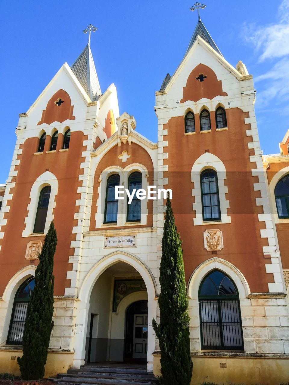 LOW ANGLE VIEW OF CHURCH WITH CHURCH