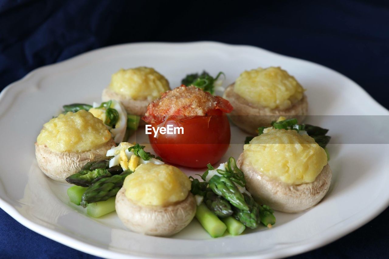 Close-up of meal in plate on table