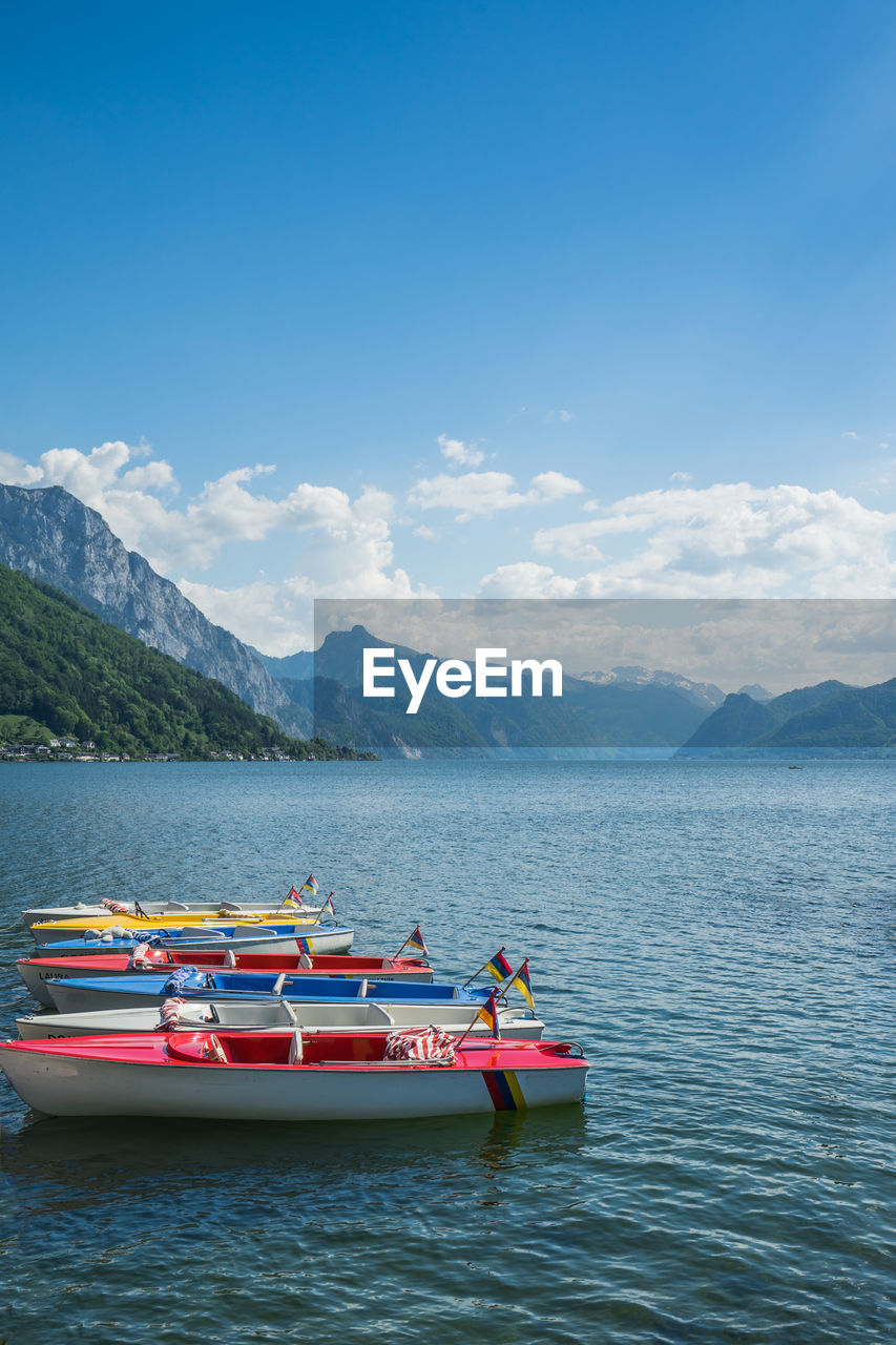 FERRY BOAT IN LAKE AGAINST SKY