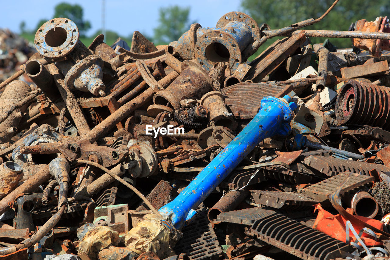 Full frame shot of metal scrap