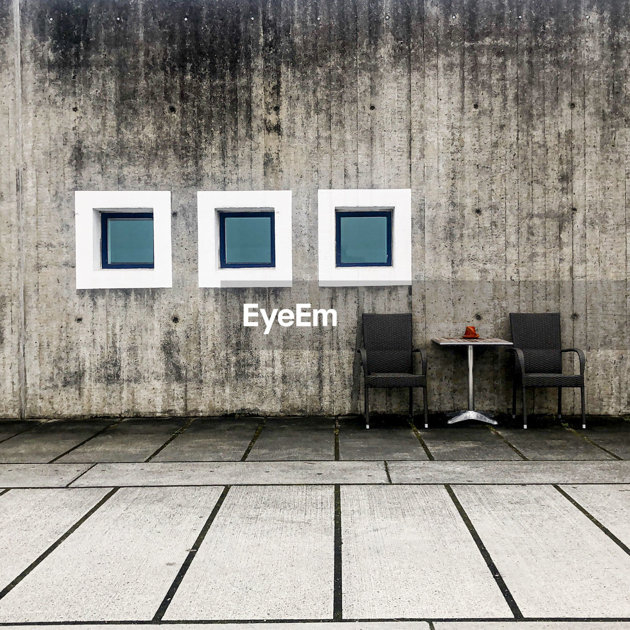 View of concrete building with windows