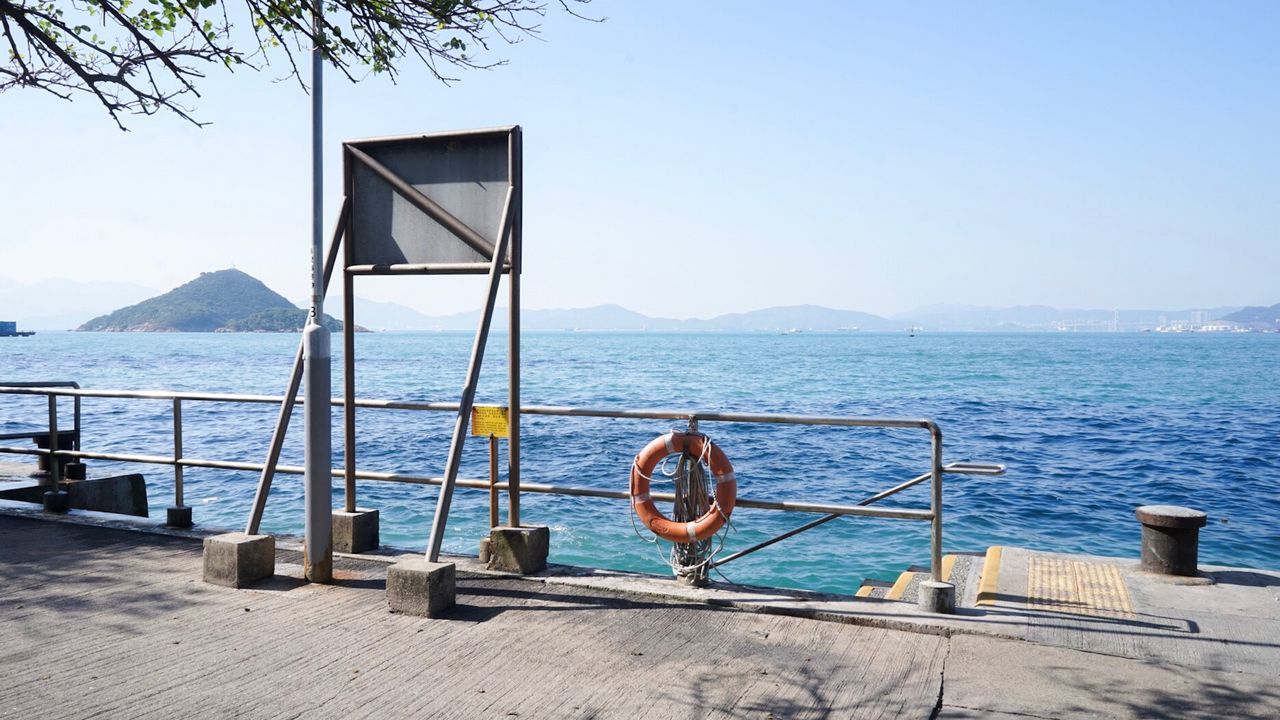 View of sea against clear sky