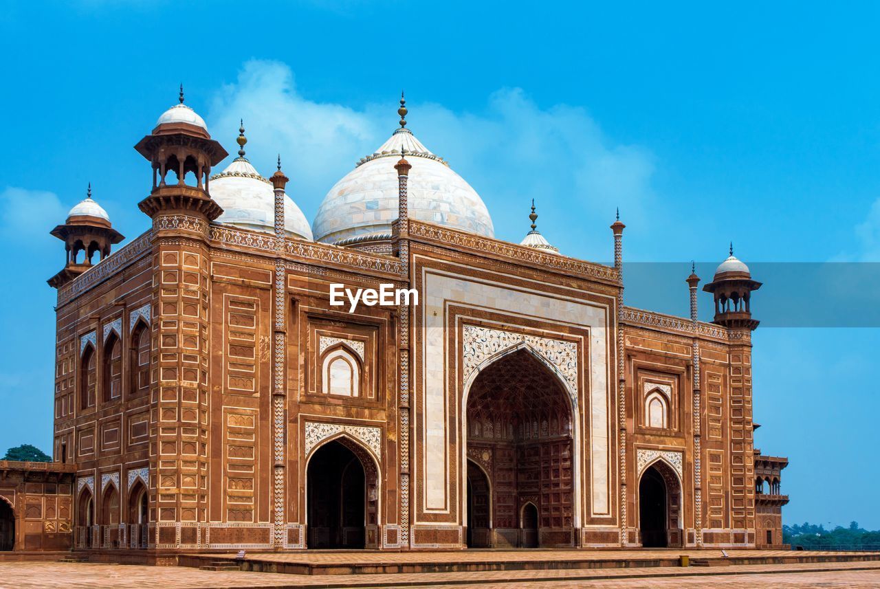 Low angle view of historical building against sky