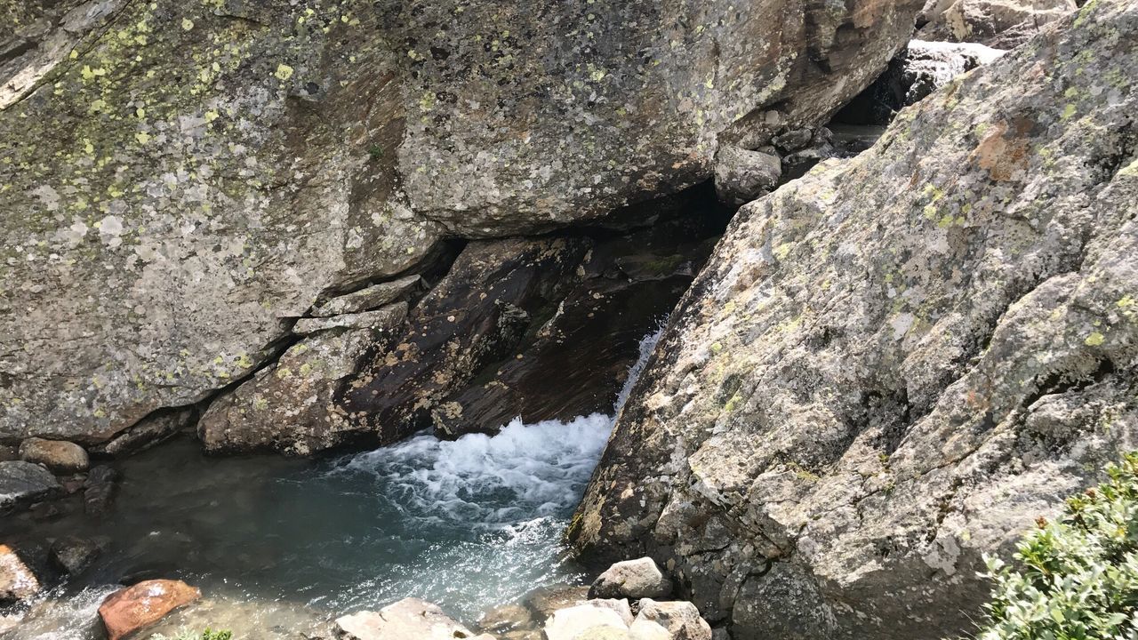 Scenic view of waterfall