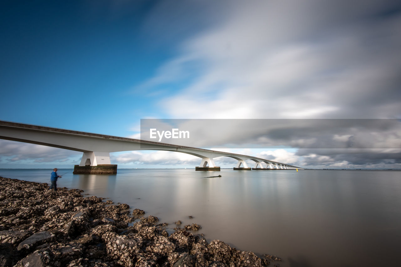 BRIDGE OVER SEA AGAINST SKY