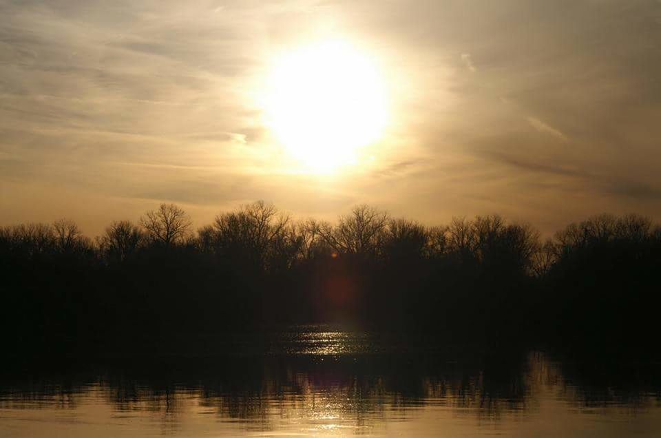 SUNSET OVER LAKE