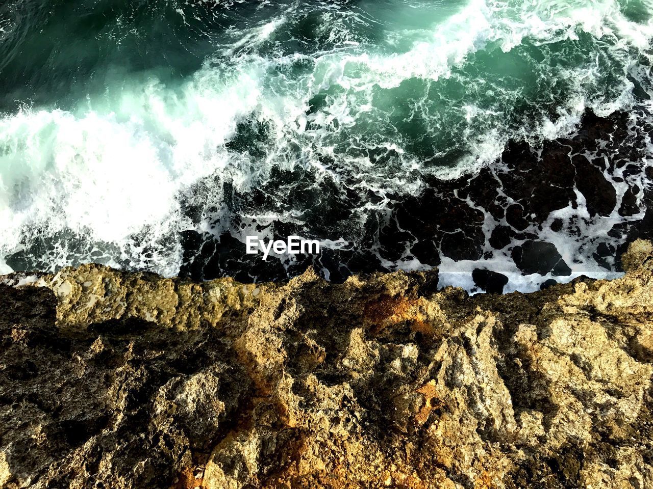 Close-up of rocks in sea