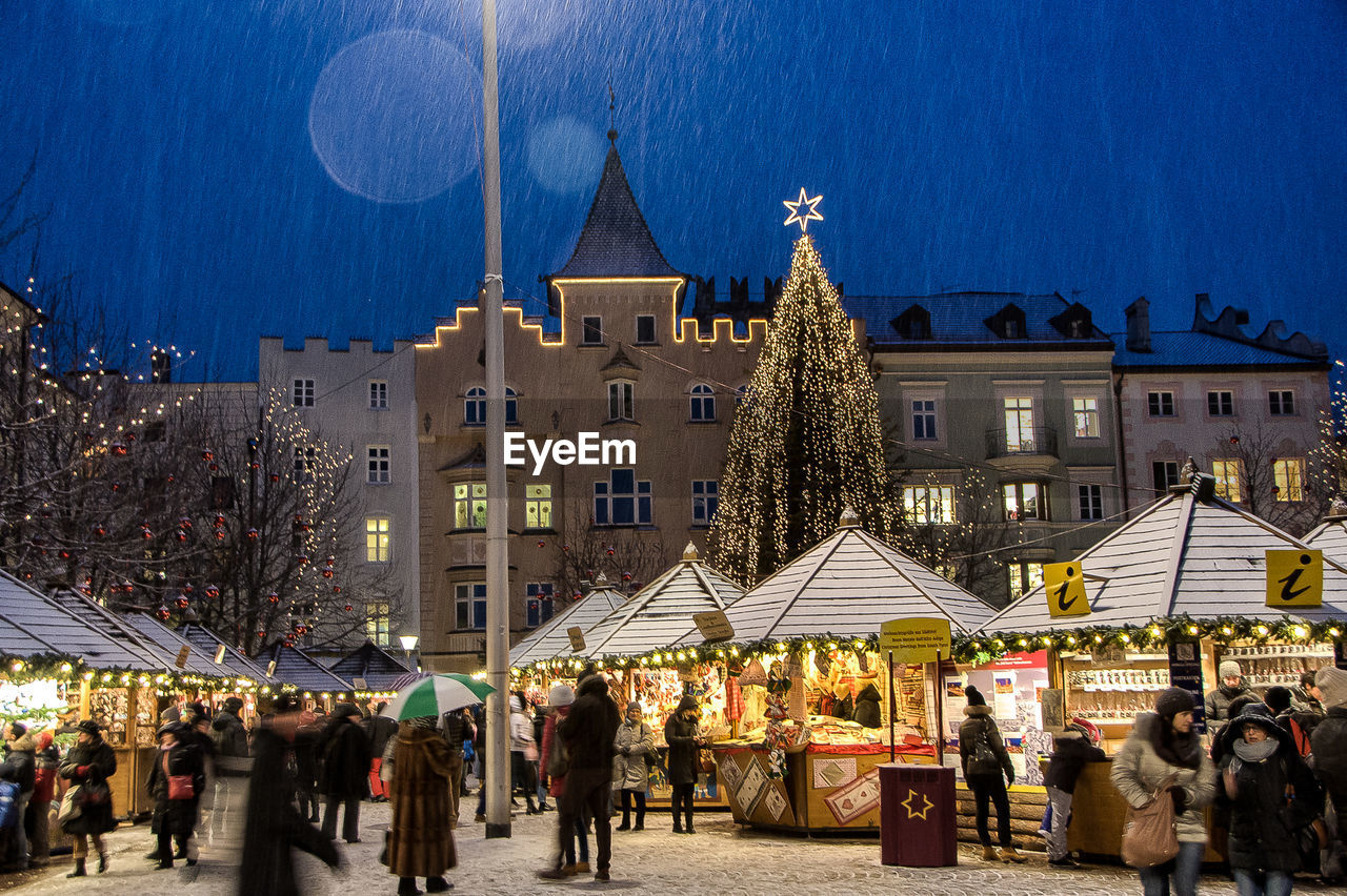 Scenic view of a christmas market