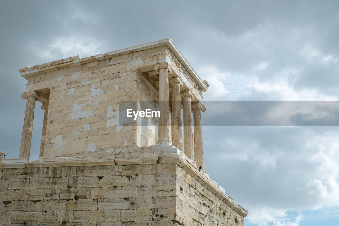 Athens, greece - february 13, 2020. ruins of parthenon on the acropolis - 447 bc - in athens, greece