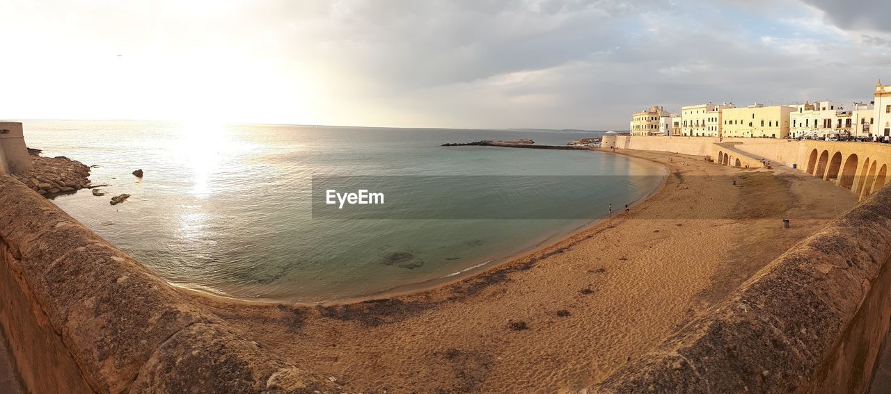 PANORAMIC VIEW OF BEACH AGAINST SKY