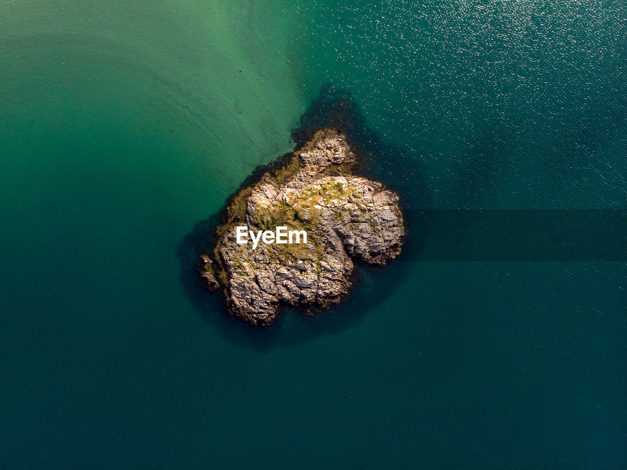 A small island in the cold north sea. barents sea