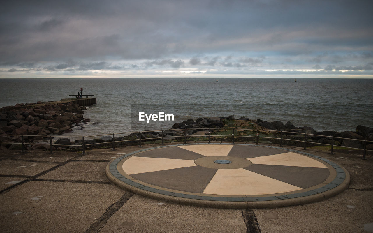 View of sea against cloudy sky