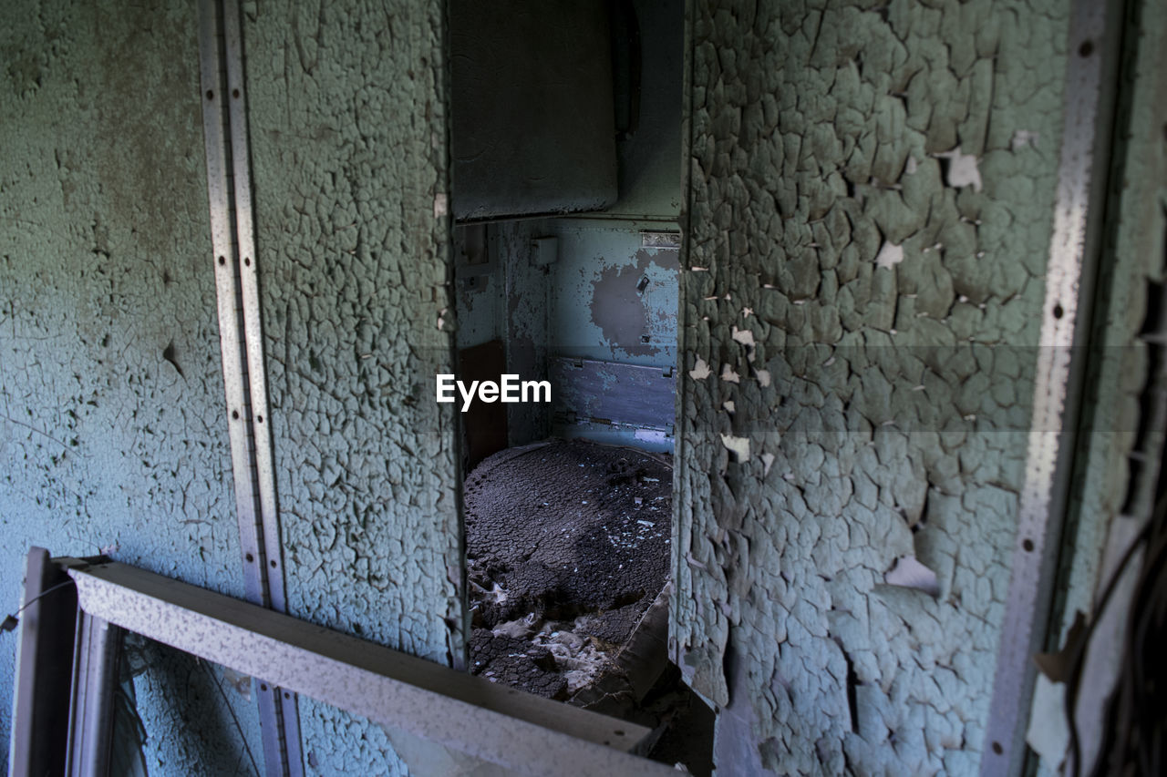 Interior of abandoned house