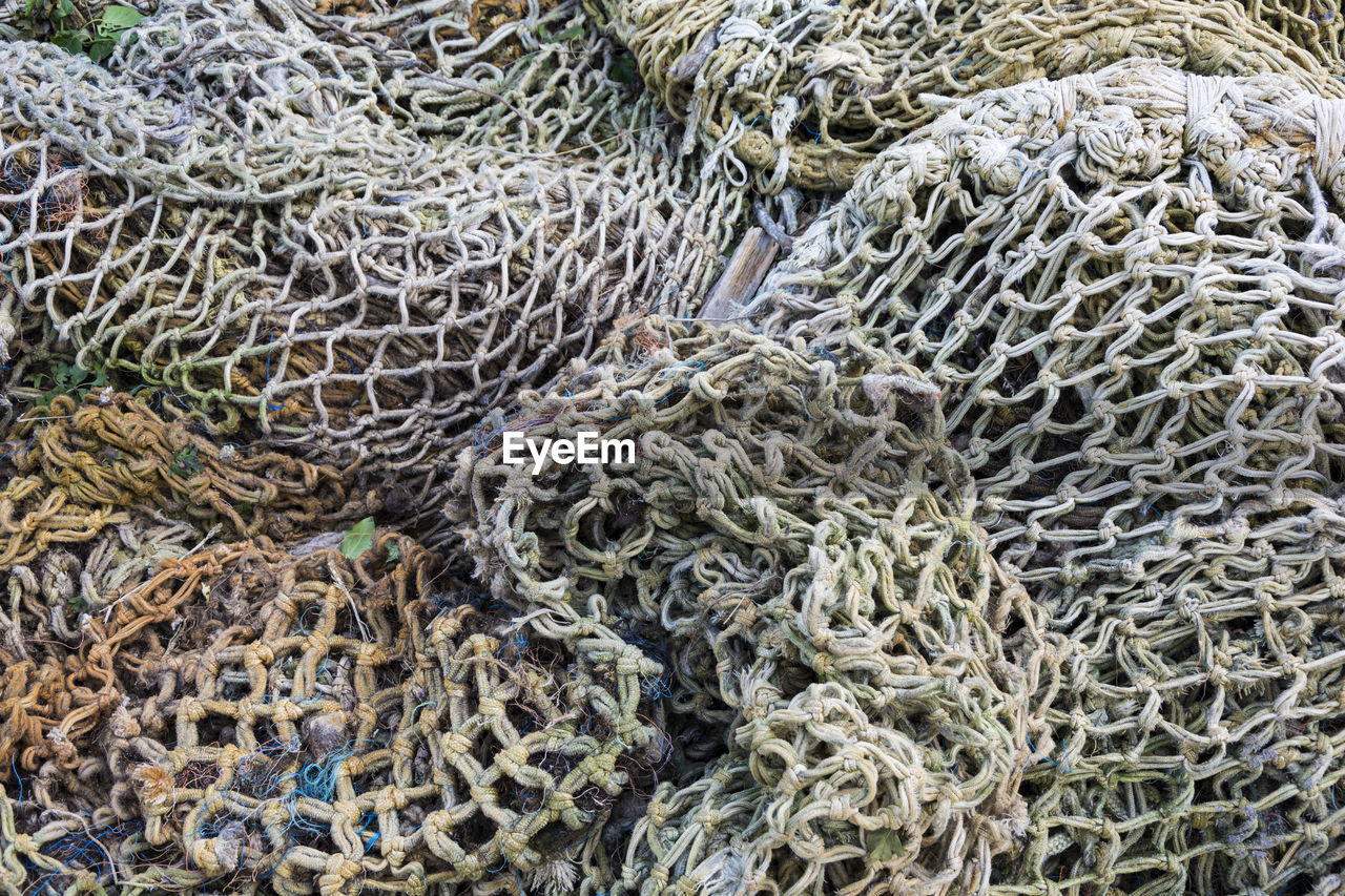 Full frame shot of fishing net