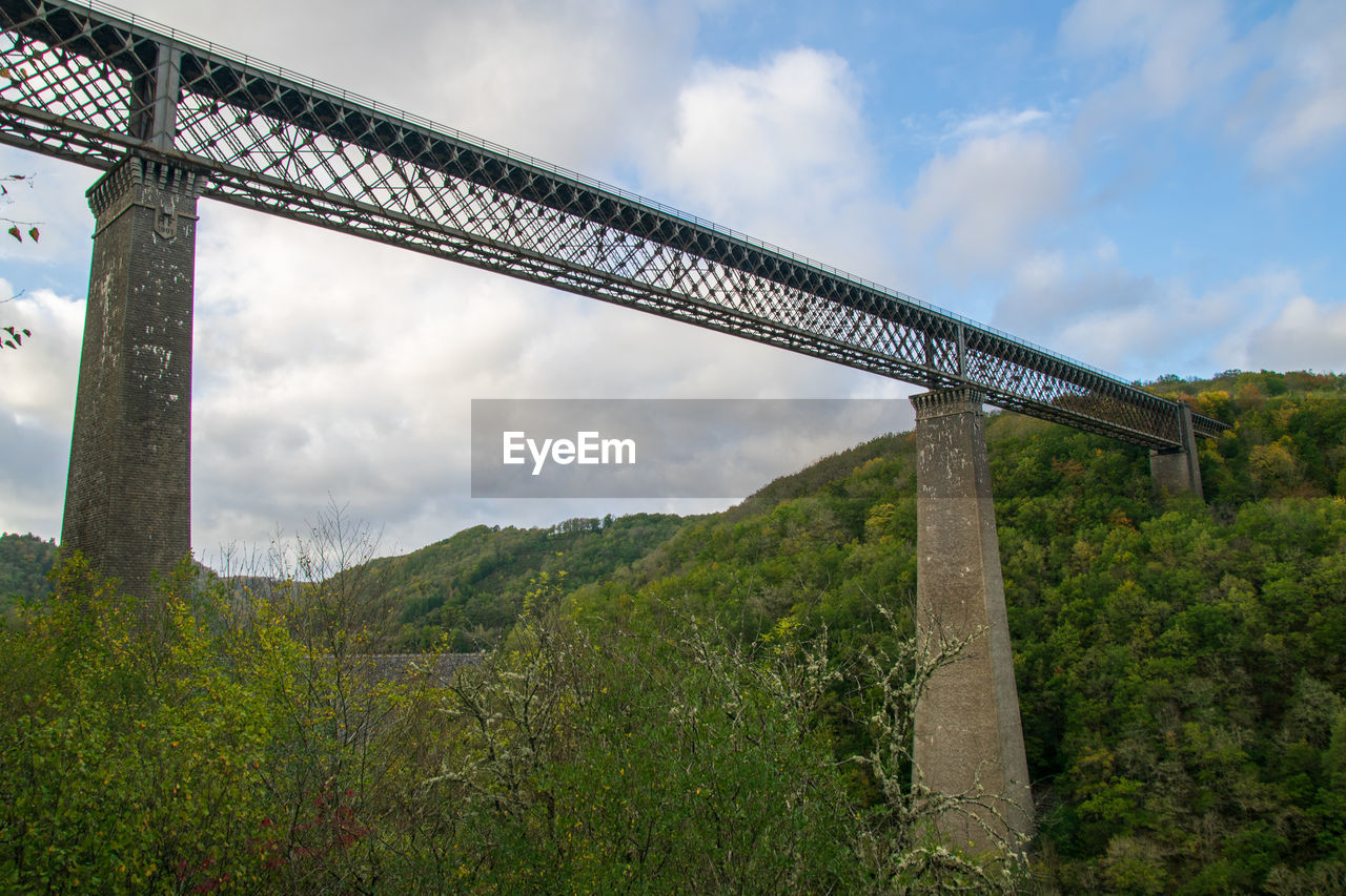 Low angle view of bridge of fades against sky