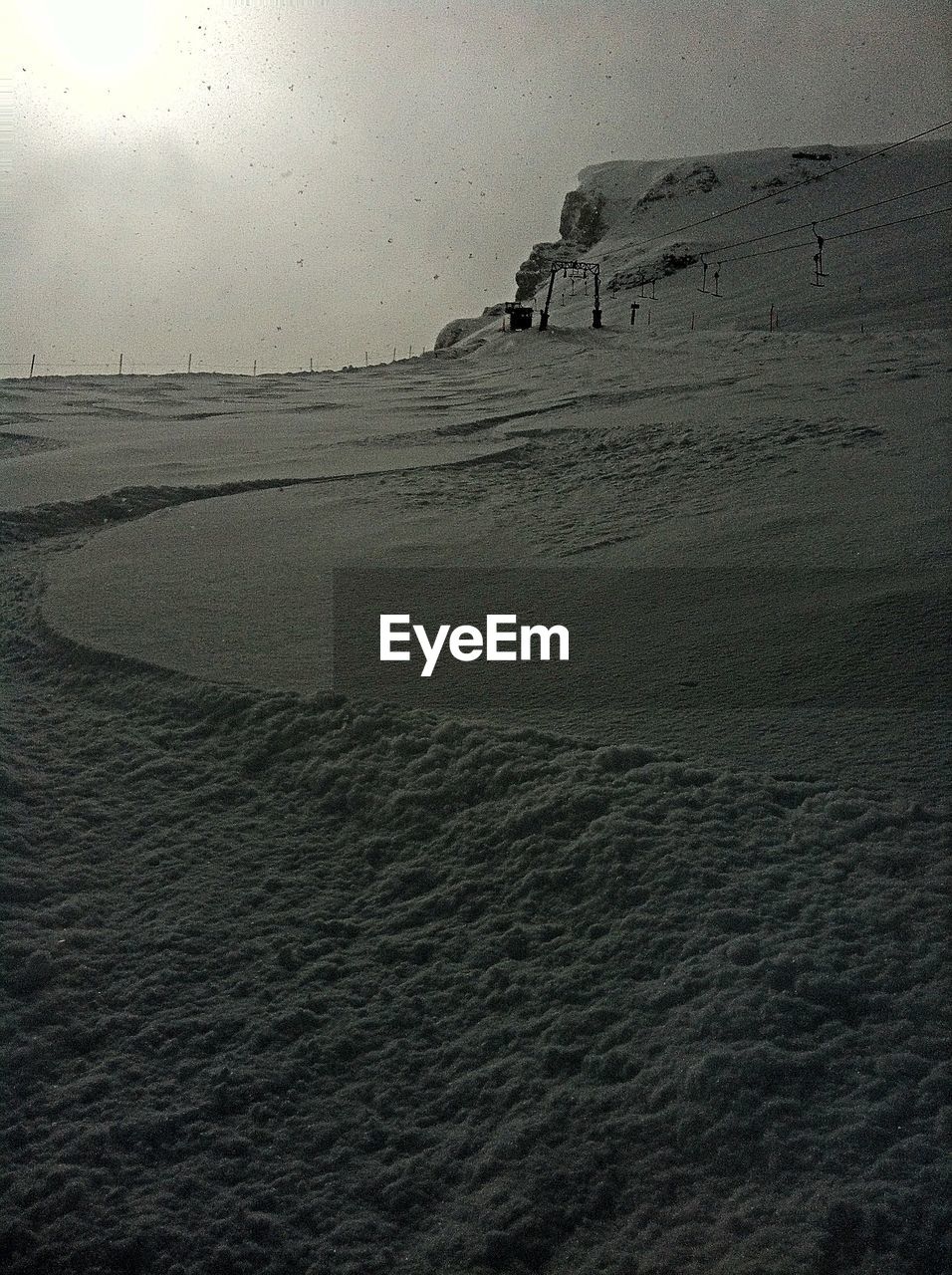 View of snowcapped mountain peak