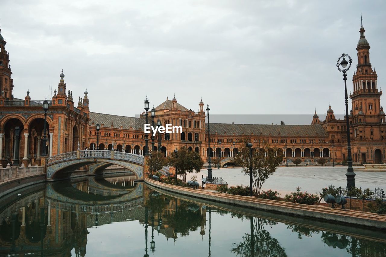 Plaza de españa on a cloudy day 