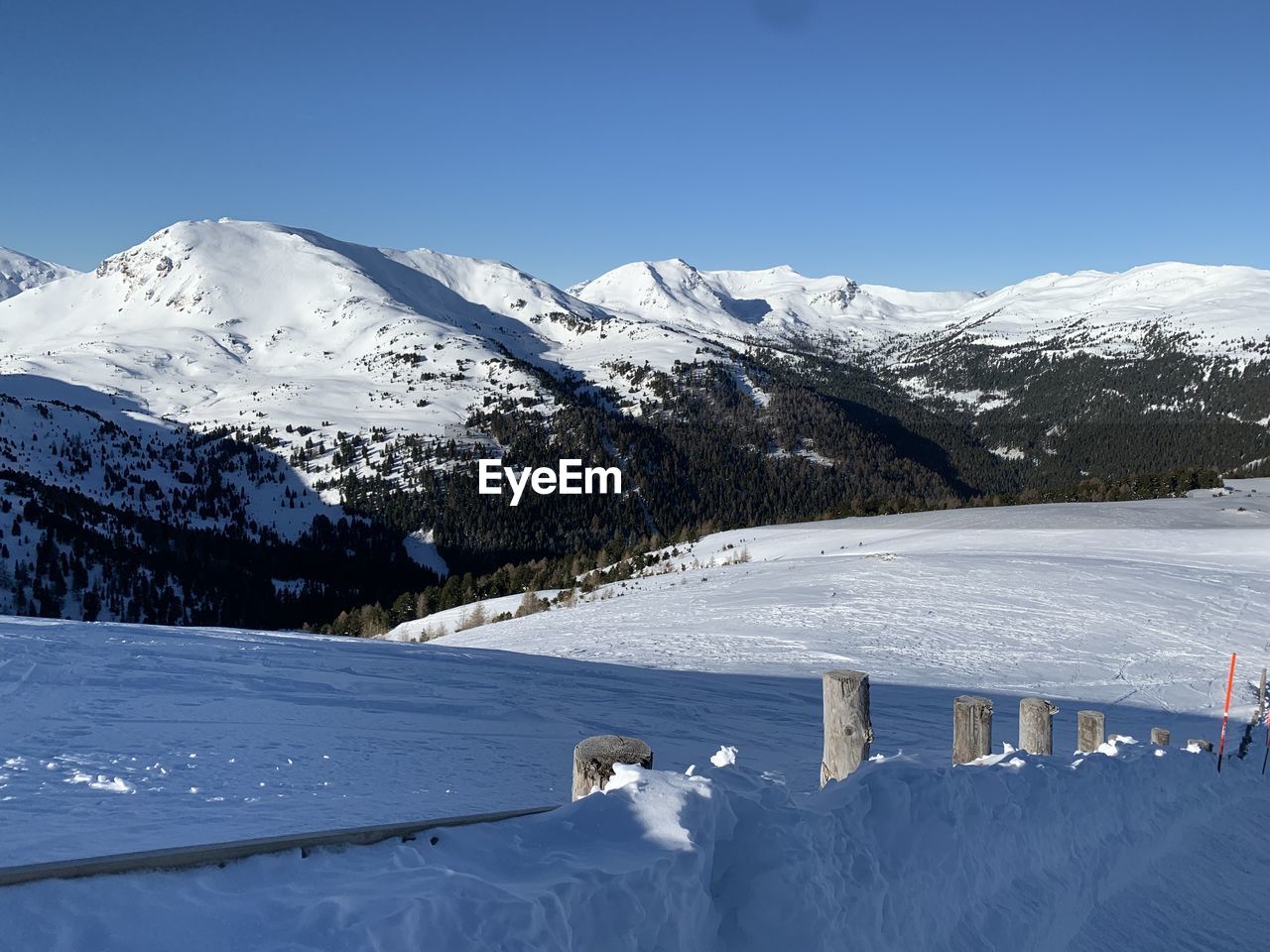 SCENIC VIEW OF SNOWCAPPED MOUNTAINS AGAINST SKY DURING WINTER