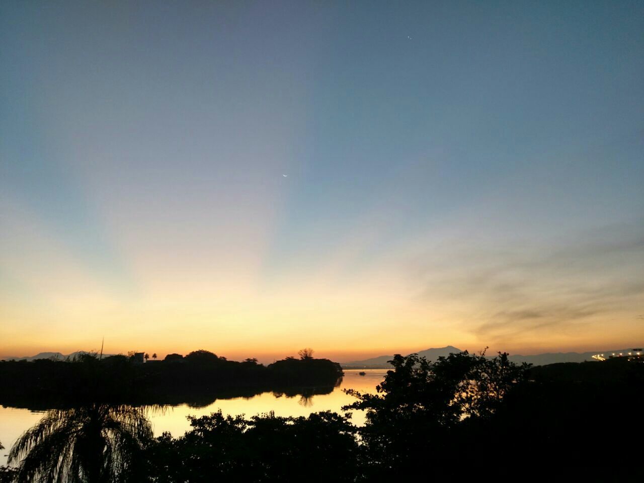 SILHOUETTE TREES AGAINST SKY DURING SUNSET