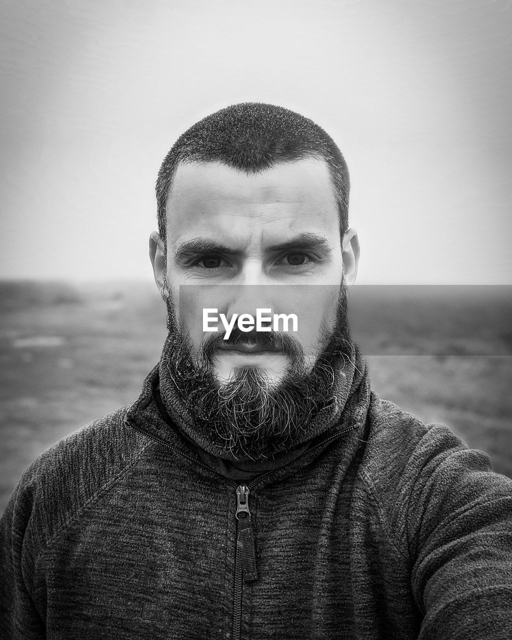 Portrait of man against sea