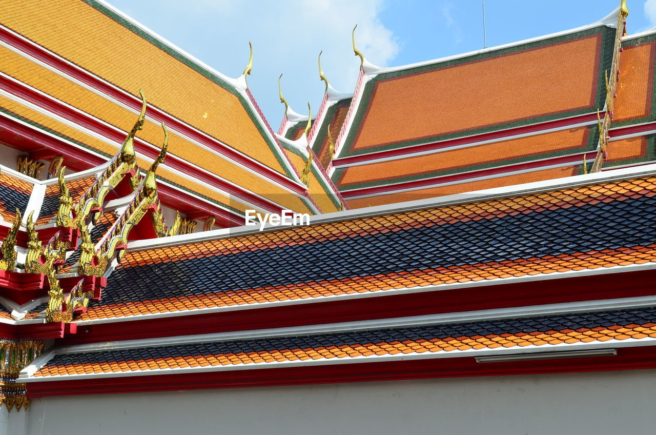 Low angle view of buddhist temple