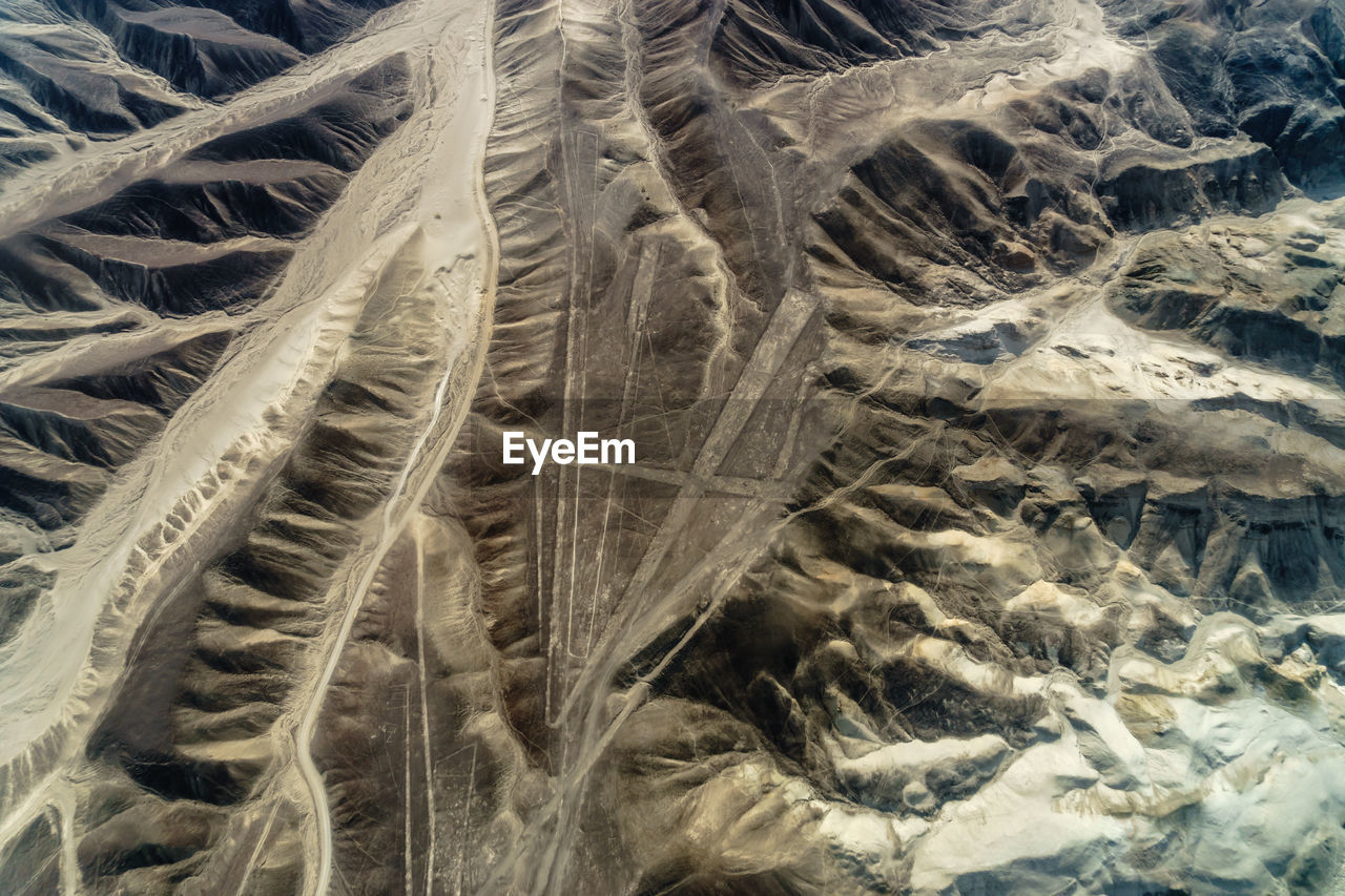 Aerial view of desert