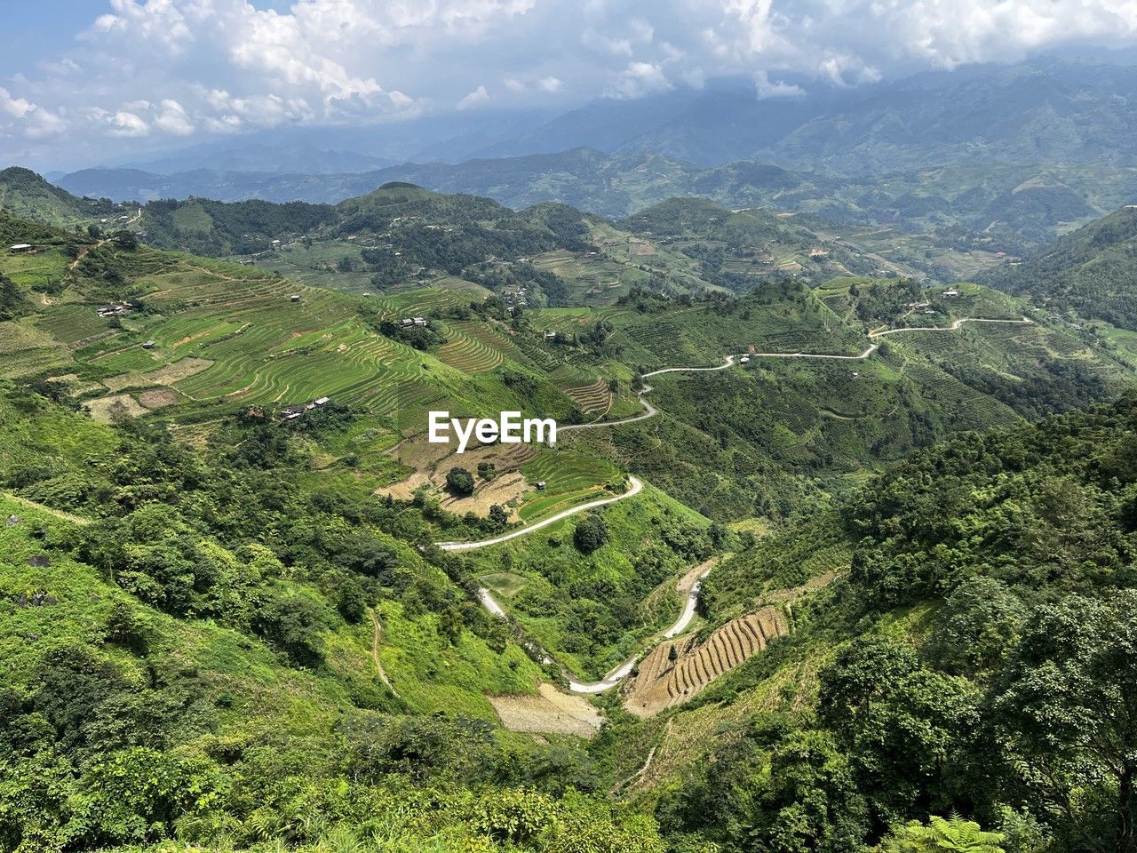 high angle view of landscape