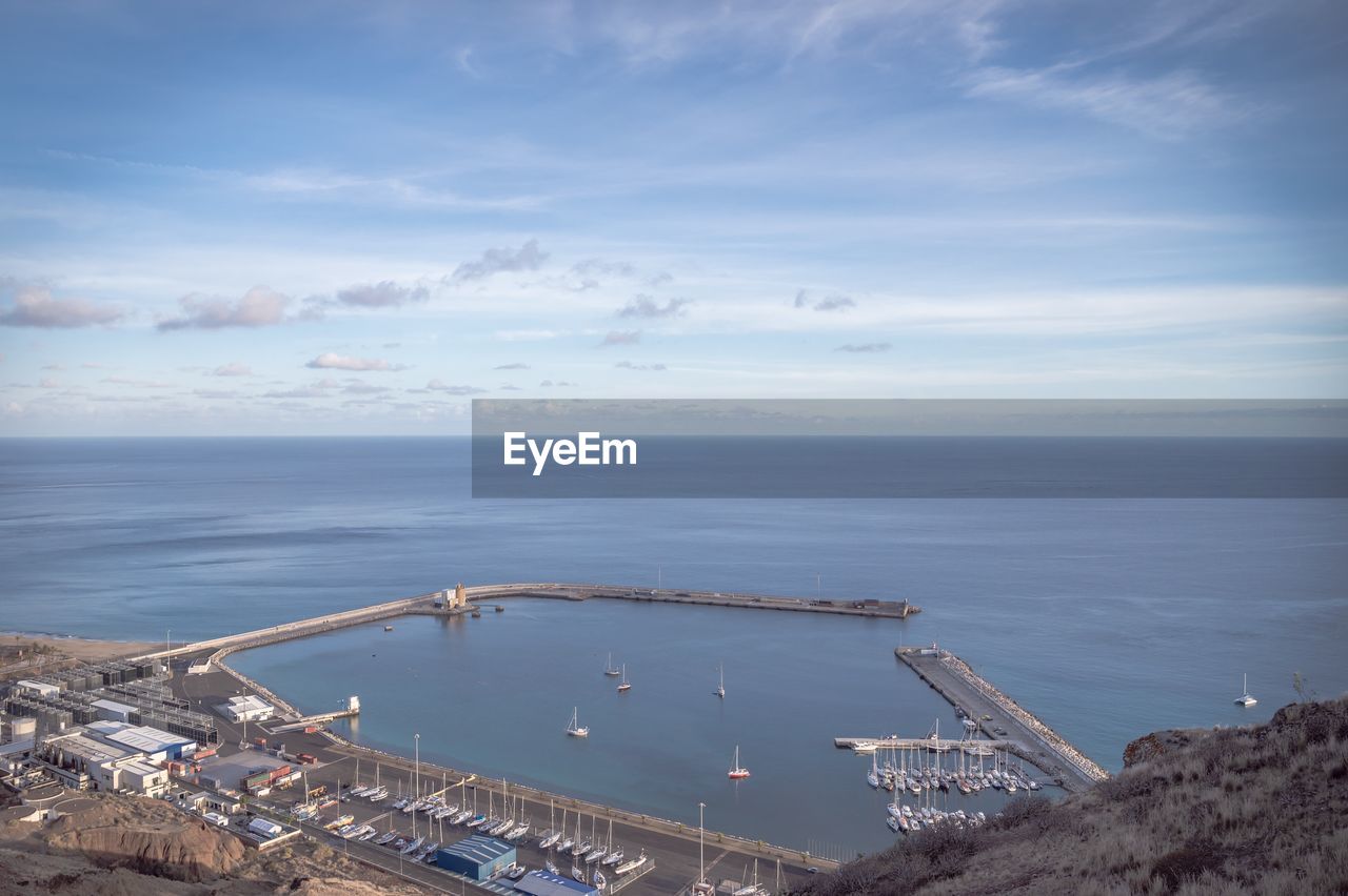 HIGH ANGLE VIEW OF SEA AND SKY
