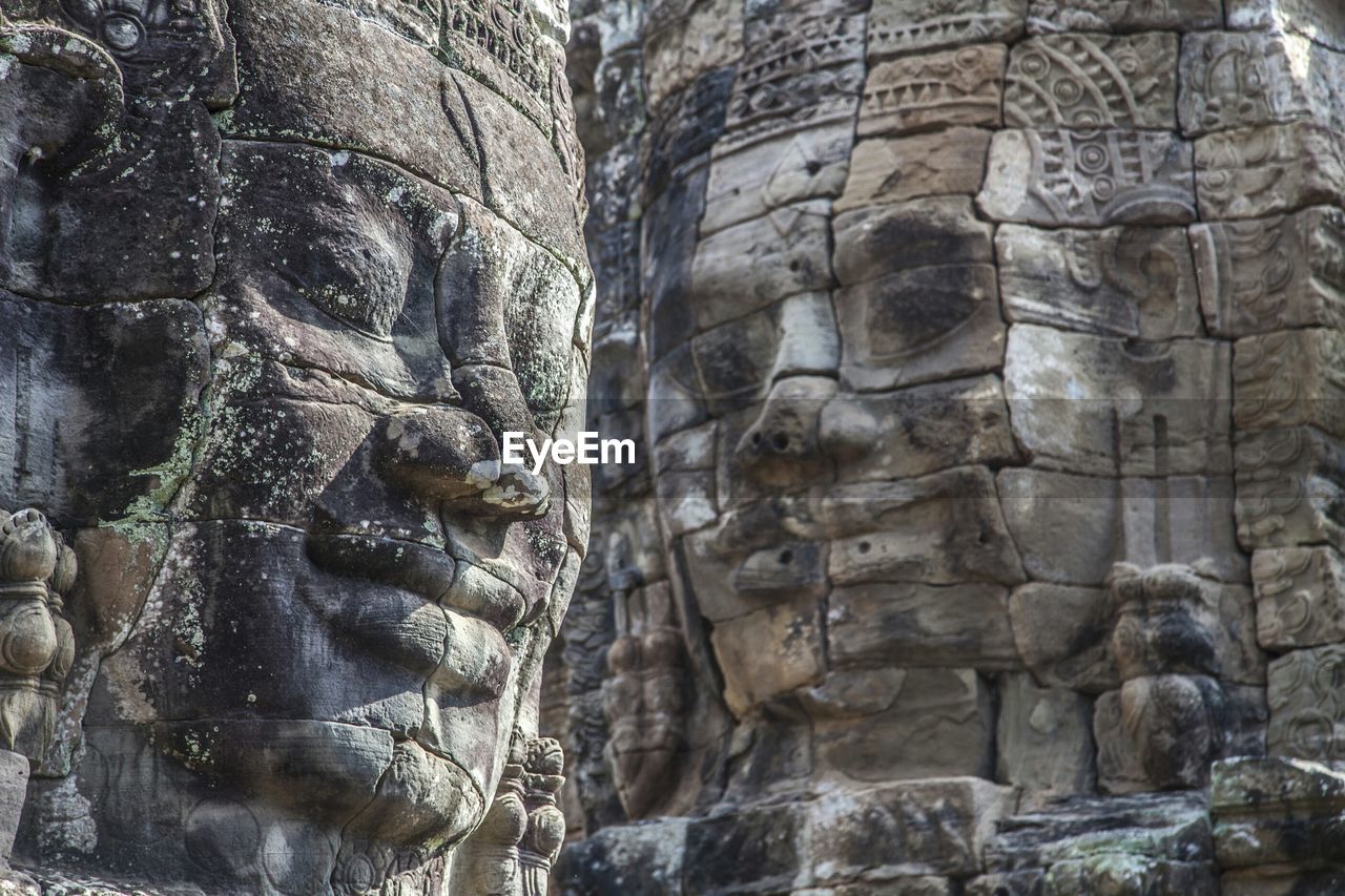 Stone sculptures in angkor wat