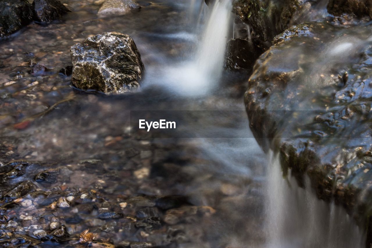 Scenic view of waterfall