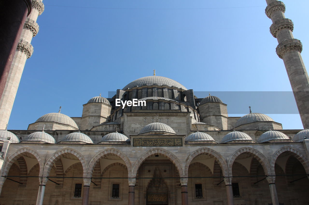 low angle view of mosque against clear sky