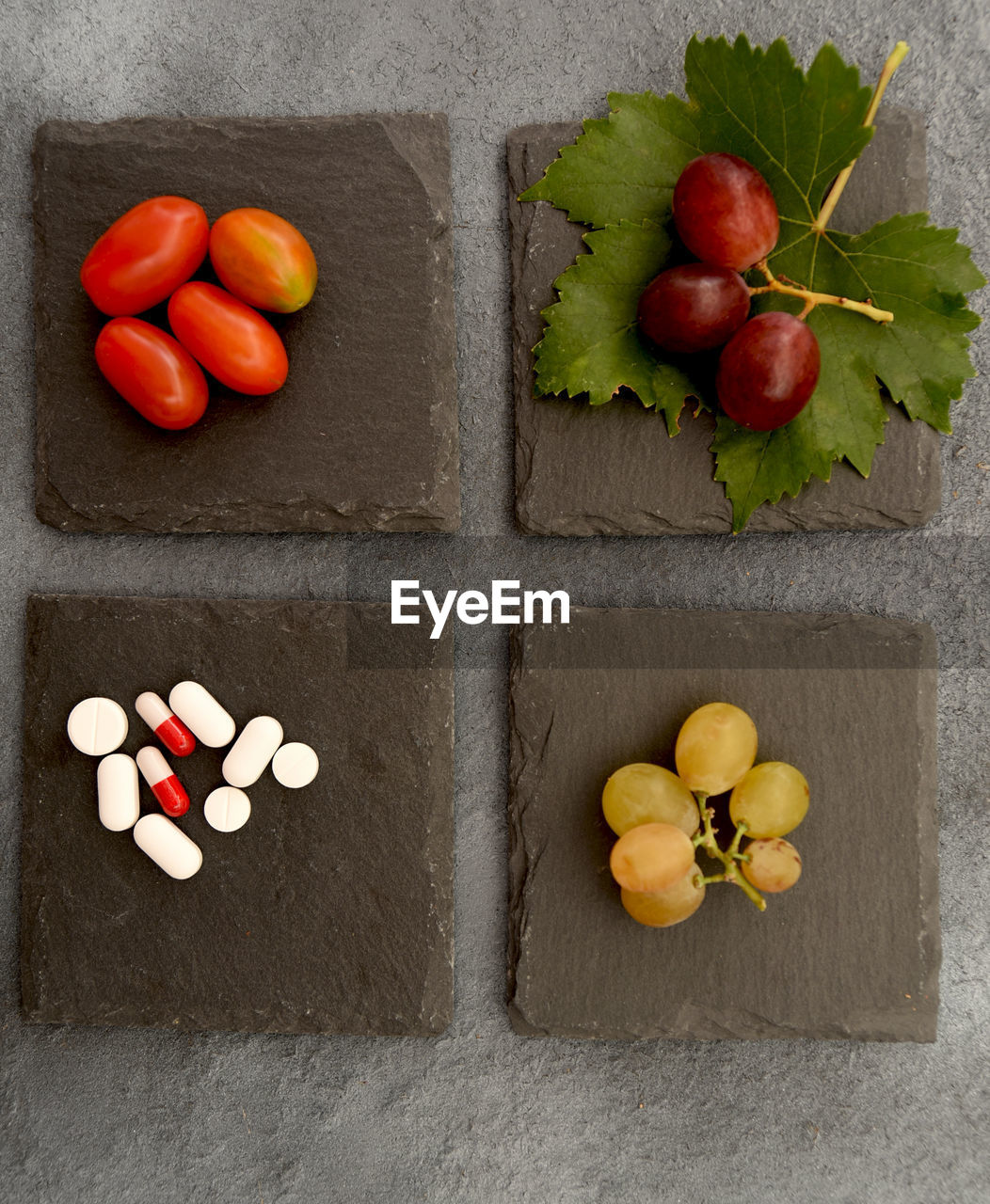 food and drink, food, healthy eating, fruit, wellbeing, freshness, studio shot, variation, no people, directly above, indoors, produce, red, still life, large group of objects, high angle view, arrangement, vegetable, berry, group of objects, gray, knolling - concept