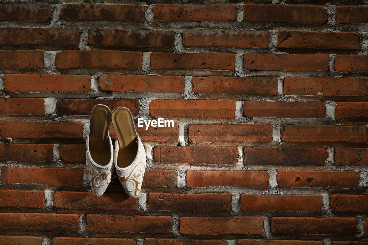 Full frame shot of red brick wall