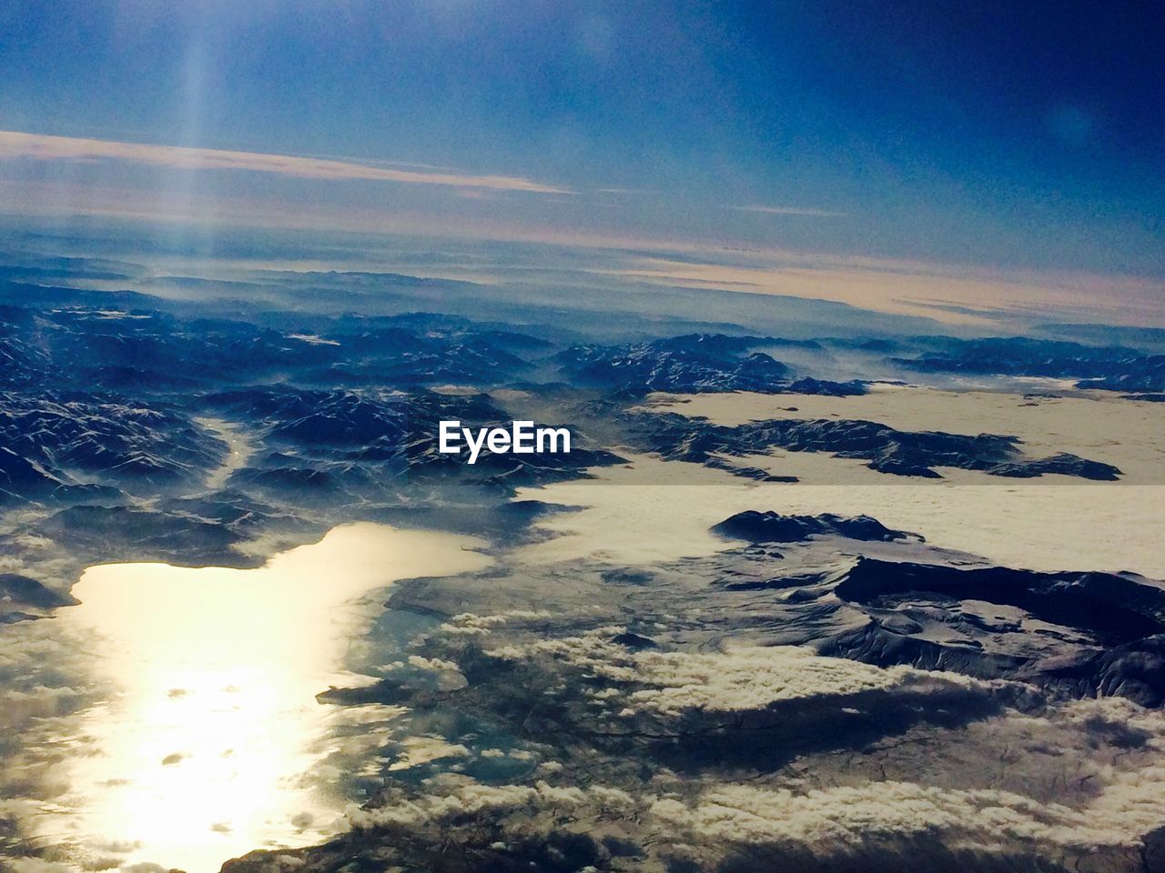 AERIAL VIEW OF LANDSCAPE AND SKY