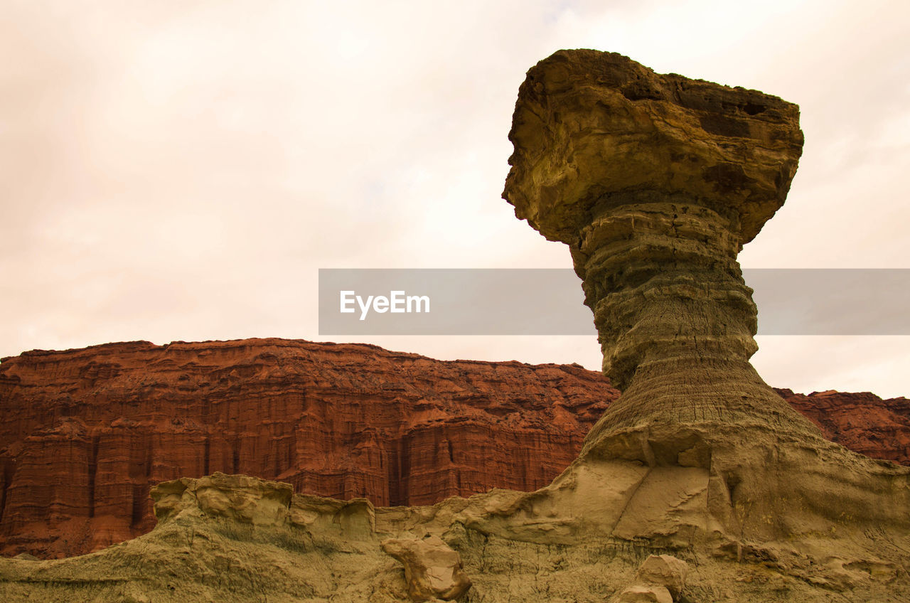 Rock formation against sky