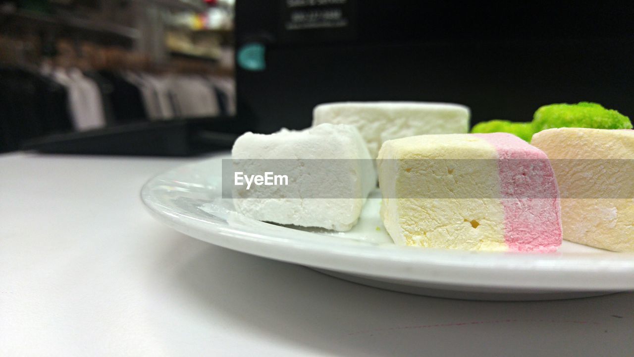 Close-up of ice cream in plate