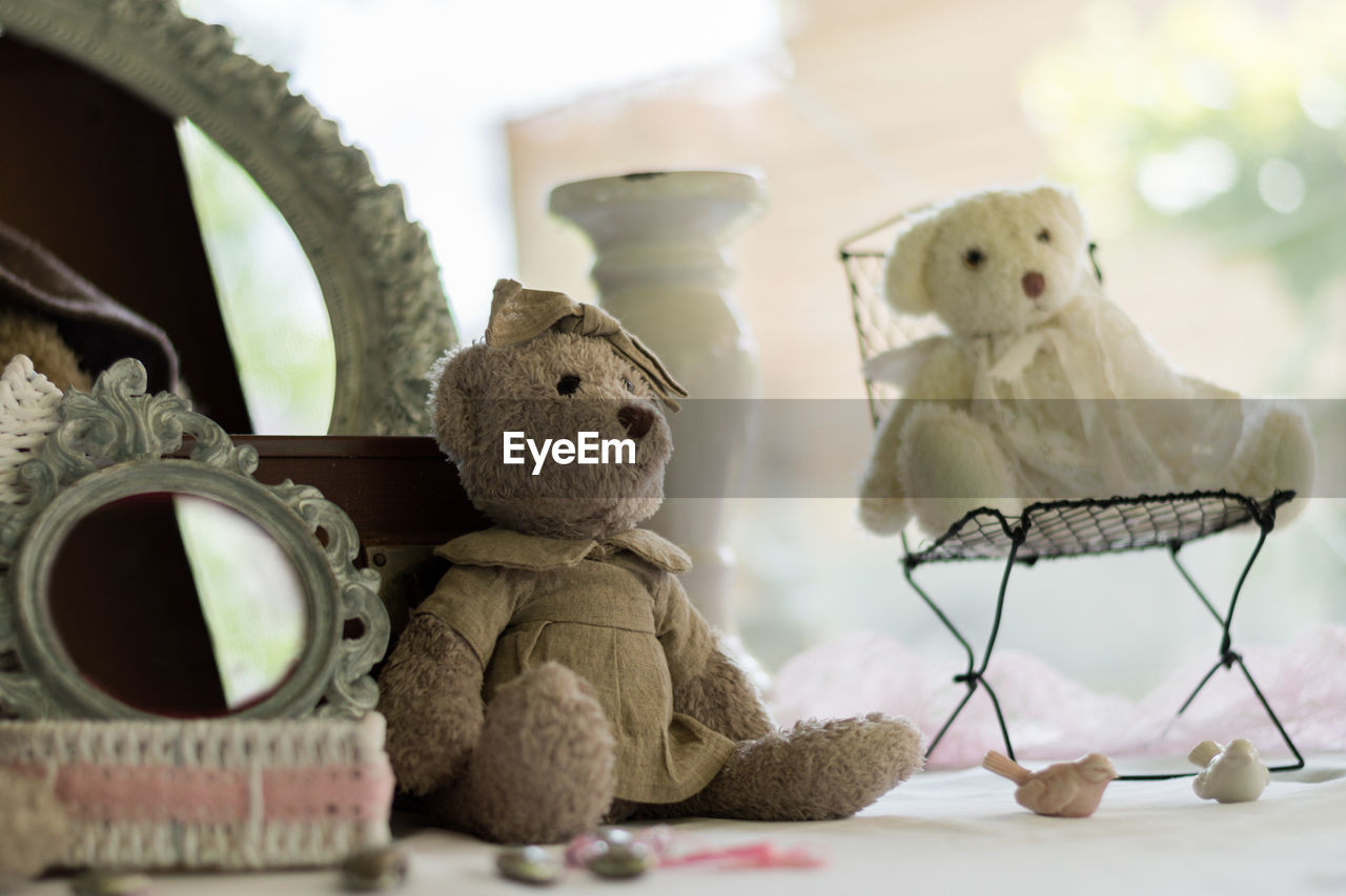 Close-up of stuffed toy on table