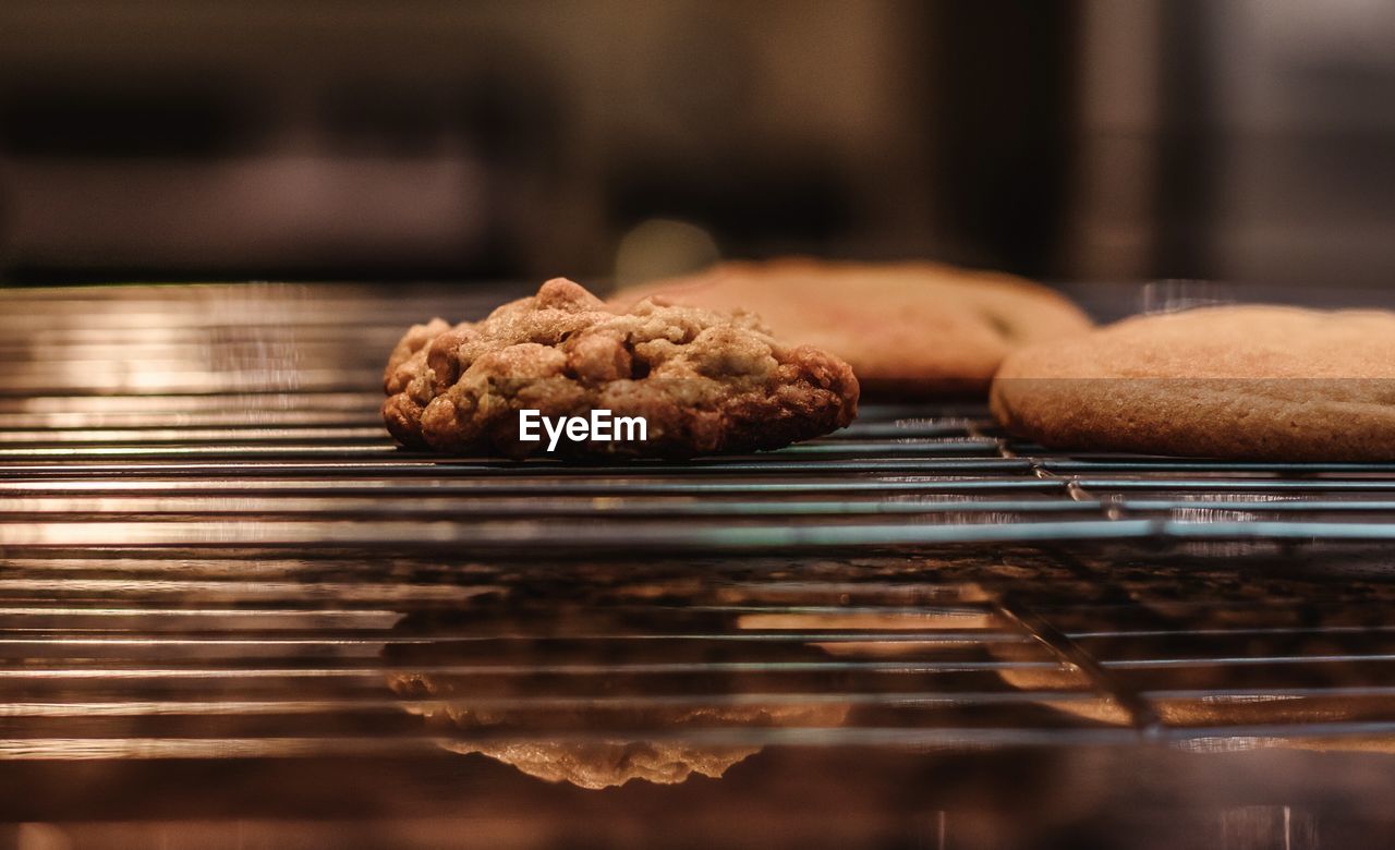 Close-up of cookies on table