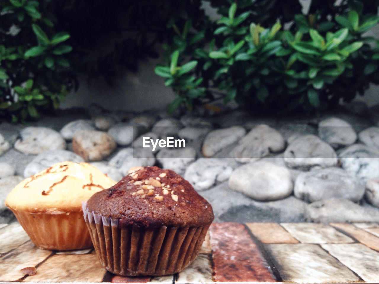 Close-up of muffins on table