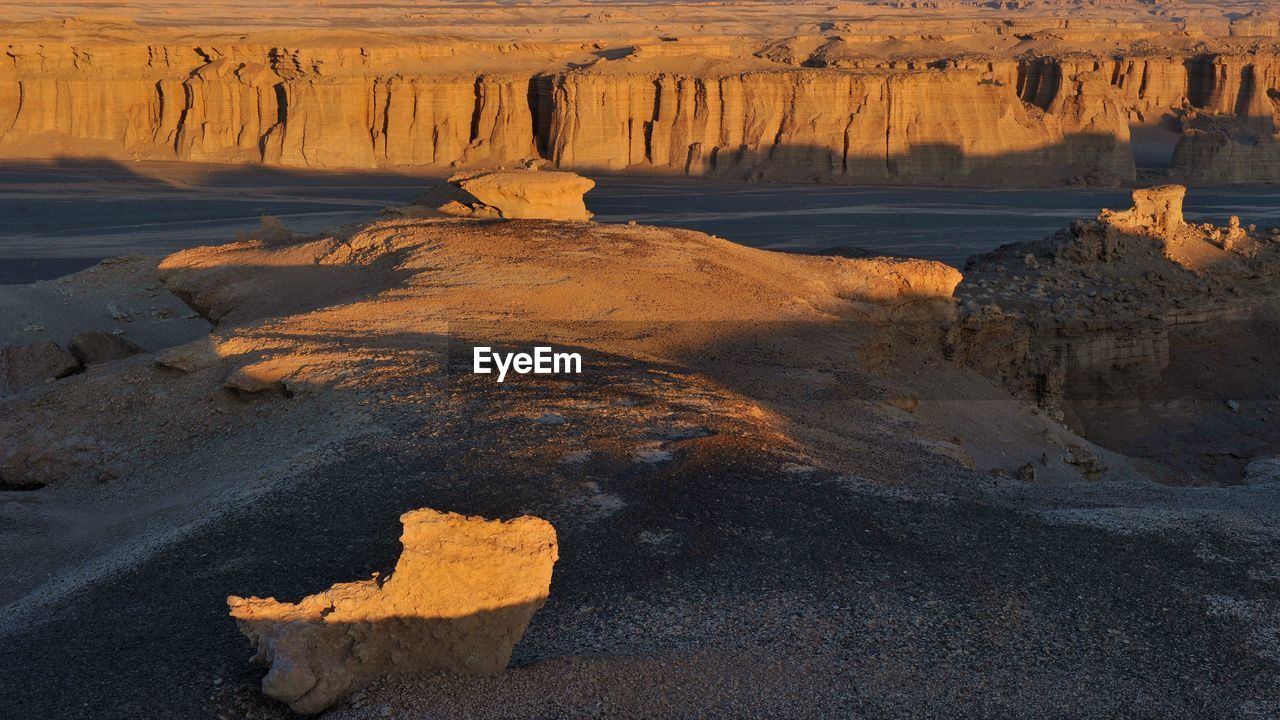 Rock formations on landscape