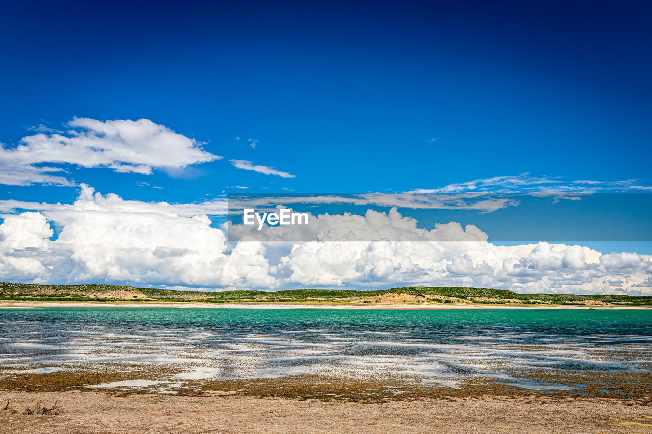 PANORAMIC VIEW OF LAKE AGAINST SKY