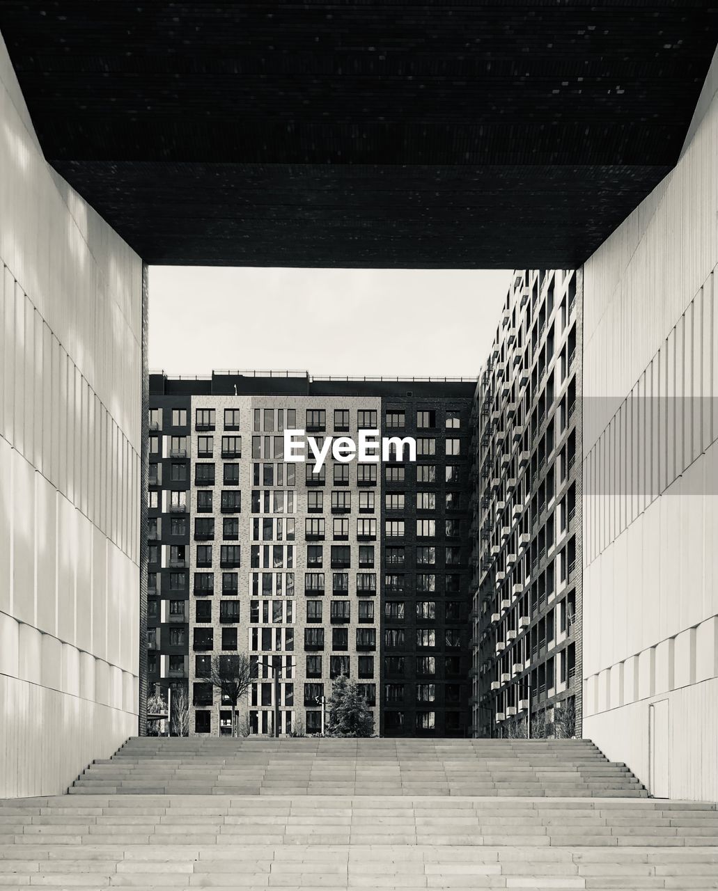 Low angle view of modern buildings against sky