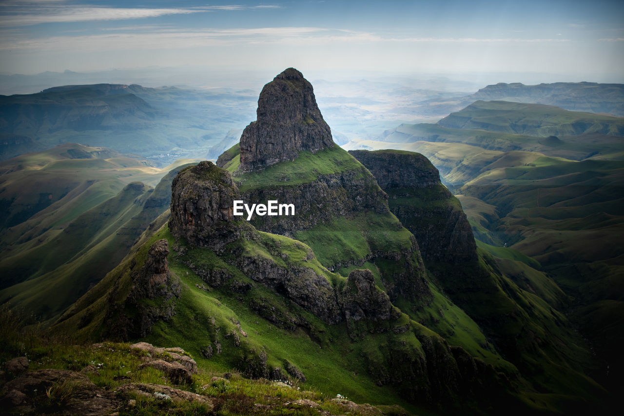 Scenic view of mountain against sky