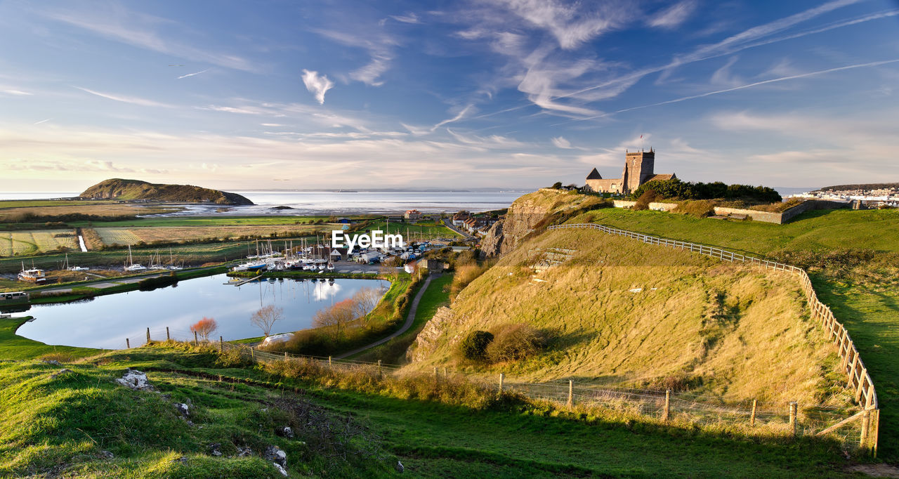 Panoramic view of castle against sky