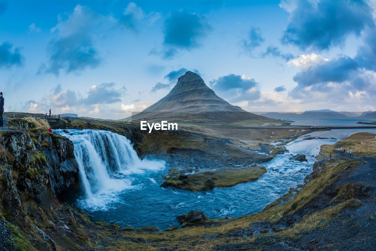 Scenic view of mountain against sky